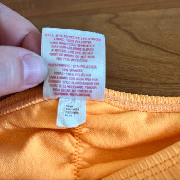 Xhilaration Womens Swimsuit Bikini Bottoms Size Medium Orange Ribbed - Picture 3 of 6
